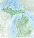 Landforms of Michigan by Daniel Huffman