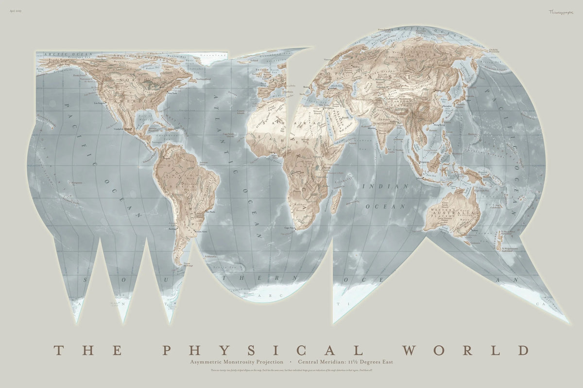 The Physical World, Asymmetric Monstrosity Projection by Daniel Huffman