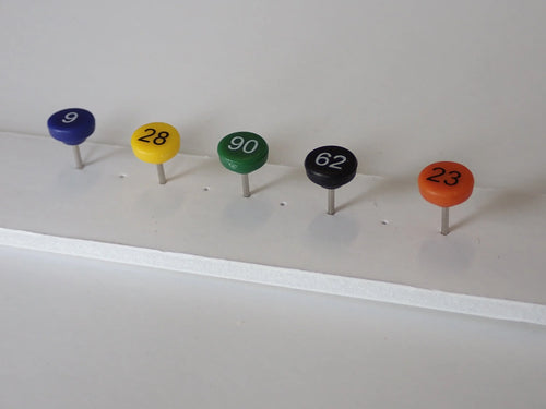 1-100 Numbered Map Pins