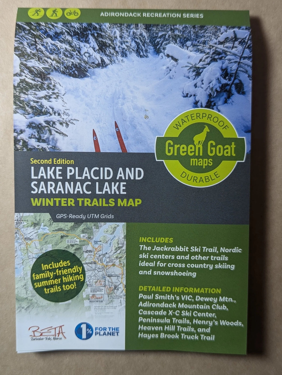Lake Placid and Saranac Lake- winter trails by Green Goat Maps