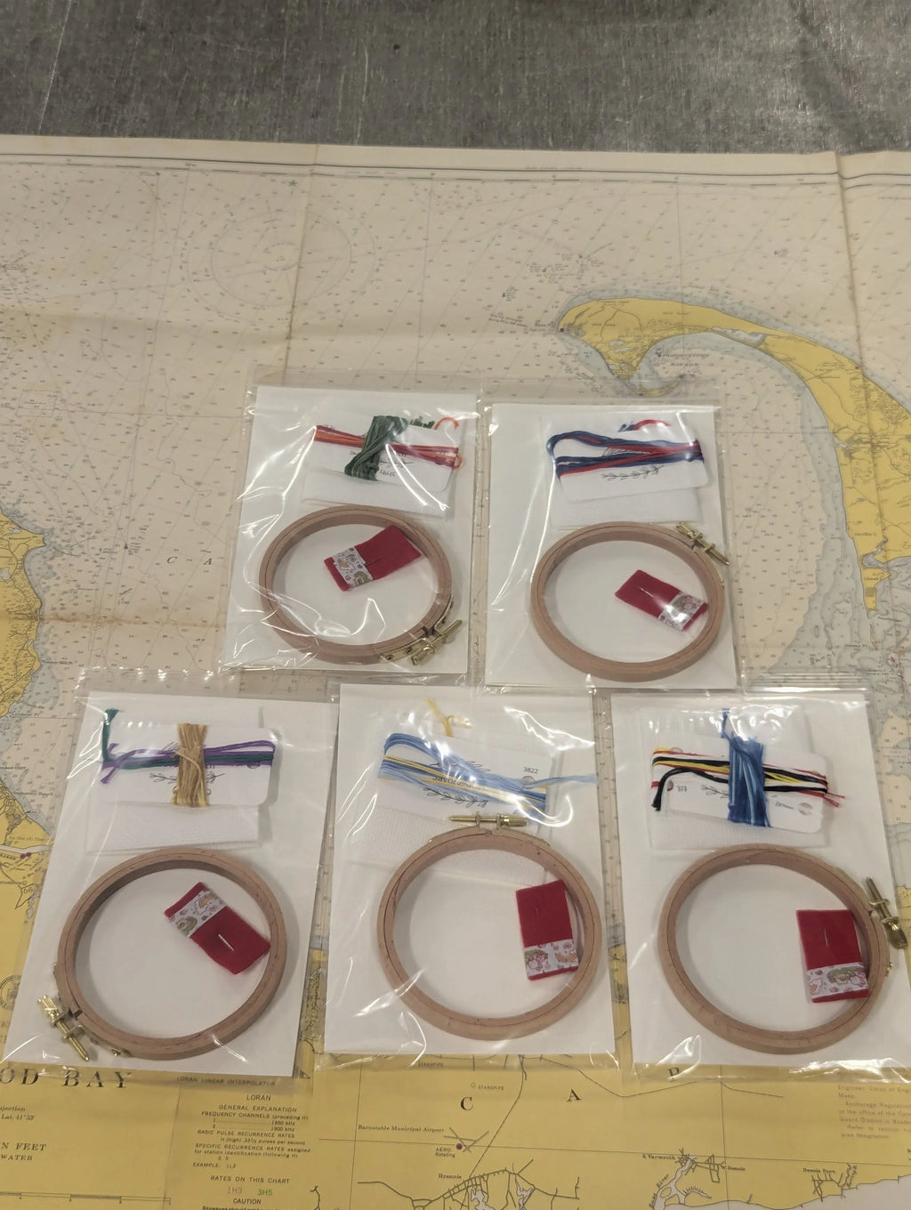 Map Embroidery Kit by Savory Stitch