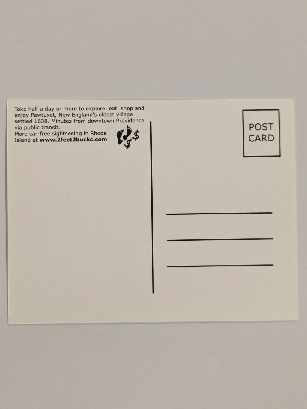 Two Feet Two Bucks postcards