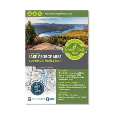 Lake George Area Boating and Trails Map by Green Goat maps